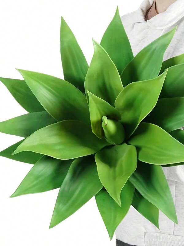 Christmas Decorations Fake Plants Artificial Agave Plants,Large UV Resistant Fake Agave Planters For Indoor And Outdoor Decorating Tropical Plant Succulents Greenery Indoor Decor Realistic Artificial Agave Stems - No Pot Included, UV Resistant Fake Succulent For DIY Planter, Indoor & Covered Outdoor Decor