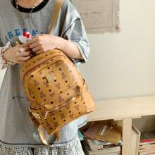 2025 New Minimalist Leather Backpack For Women, Large Capacity College Student Backpack, Fashionable & Versatile, School Backpack