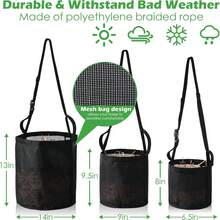 1 件装马饲料袋，用于谷物的马饲料袋，重型 PVC 网袋，Feed Rite 袋，马匹放牧口套，紧凑型，配有可调节肩带，耐用按扣和弹性肩带 - 彩色 - 查看 6