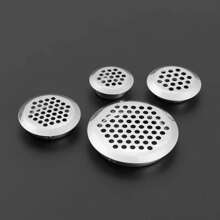 10pcs Round Cabinet Air Duct Vent Dia.19mm-53mm Steel Louver Mesh Hole Plug Decoration Cover Wardrobe Grille Ventilation Systems