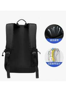 Mochila escolar para jovens estudantes à prova d'água, reforçada, anti-roubo, contém bloqueio com senha. - Preto - Visão 5