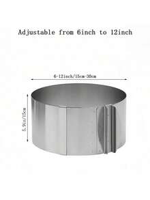 [Regulowany pierścień do musu] Pierścień do musu ze stali nierdzewnej, dostępne w wielu rozmiarach, rozszerzalny okrągły pierścień do ciasta, forma do ciasta, regulowany rozmiar, narzędzie do pieczenia, niezbędne do domowego pieczenia i deserów