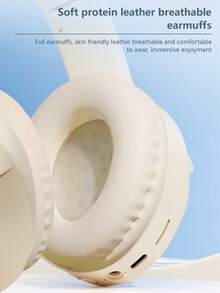 Audífonos Inalámbricos Con Larga Duración De Batería, Adecuados Para Juegos Y Música - Beis - Ver 3