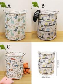 Cartoon Dirty Clothes Basket Toy Storage Basket, Large Capacity Storage Bin For Miscellaneous Items, Big Size Cartoon Toy Storage Basket, Large Dirty Clothes Storage Bag