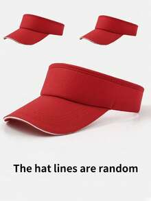 3 件装运动遮阳帽可调节空顶棒球帽，男女皆宜