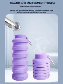 Collapsible Water Bottles 17oz,Odorless Silicone, Leak-Proof Foldable Reusable Bottle - Perfect For Travel Sports Gym Hiking Camping Cycling,Portable Leak Proof Sports Water Bottle With Carabiner