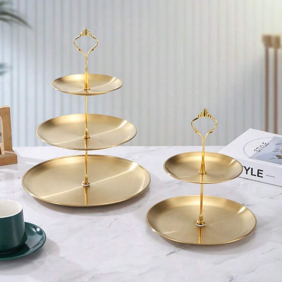 Gold Stainless Steel Dessert Stand, Cake Stand, Suitable For Sweet Decor Display - Gold - View 1