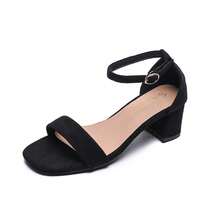 Women Flat Sandals - 黑色5cm - 查看 2