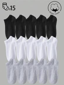 30/20/15/10/5/3/1 Par de Calcetines de Algodón para Mujer, Calcetines Invisibles, Calcetines Cortos, Calcetines Blancos, Calcetines Grises, Calcetines Negros, Calcetines de Mujer, Calcetines Lindos, Calcetines para Niñas, Aptos para Otoño/Invierno/Primavera/Verano, Detalles de Malla Transpirable, Diseño de Orificio Guía Transpirable, Absorción de Humedad, Suaves y Lisos, Adecuados para Diversas Vacaciones, Deportes, Ocio, Negocios y Otros Usos Diarios, Se Pueden Usar Todo el Año, Las Combinaciones de Colores son Aleatorias.