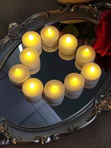 6/12/24 PCS Battery Operated LED Candles, Timed/Remote Control, Wish Candles, Tea Lights, Flameless LED Candle Lights, For Halloween, Valentine's Day, Christmas, Wedding, Party, Birthday, Home Decor And Other Holidays - Warm Light - View 5