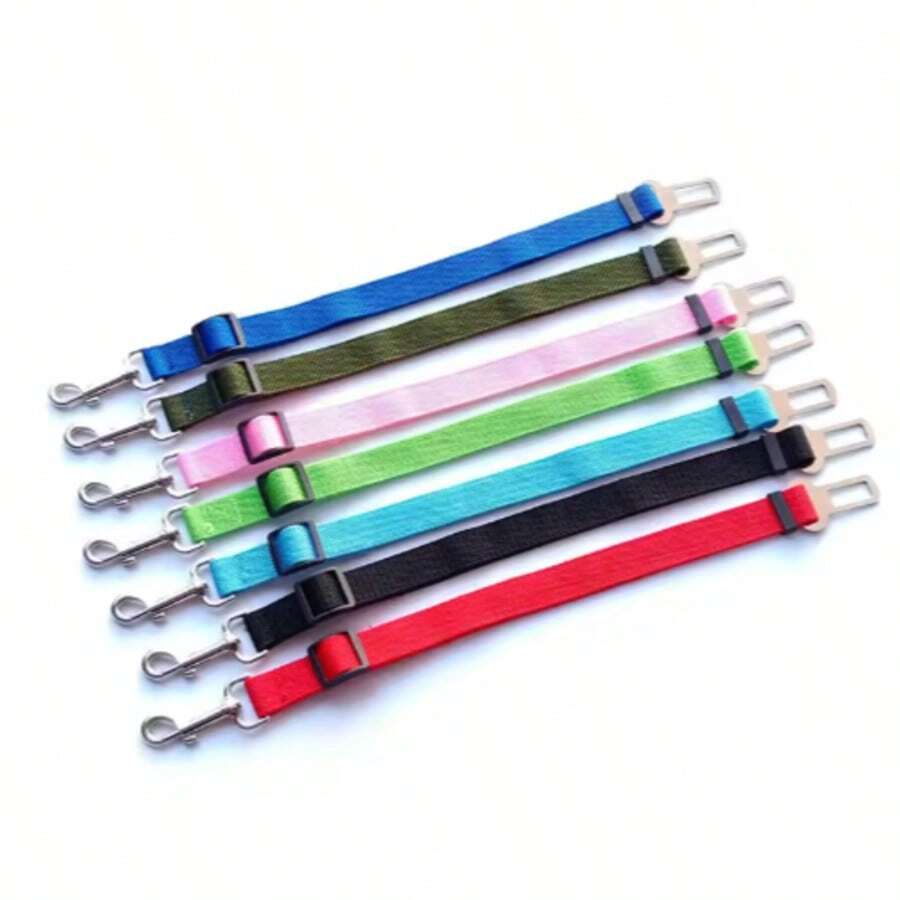 Adjustable Dogs Accessories Pet Cat Dog Car Seat Belt Pet Seat Vehicle Dog Harness Lead Clip Lever Traction Dog Collars - Teal Blue - View 1