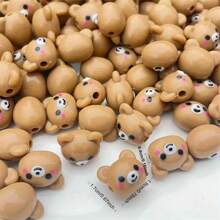 10pcs Acrylic Cartoon Fun Blush Bear Decorative Beads For Making Necklaces, Bracelets, Mobile Phone Chains, DIY Accessories, Good Friend Gifts, Family Gifts, Festival Gifts