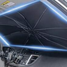 Parasol para coche, cortina de parasol tipo paraguas para coche, tablero protector de aislamiento térmico, tablero protector frontal para coche, tablero de estacionamiento para coche
