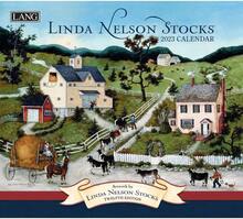 Calendario de pared 2023 de LINDA NELSON STOCKS - azul real - Ver 1
