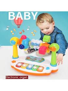 1pc 2025 New Interactive Music Keyboard Toy With Lights For Children - Educational Piano With Rhythm Games And Songs - For Early Development Learning - Educational Toy - Birthday Gift - Easter Gift - Holiday Gift