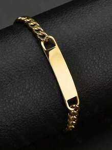 1 Peça Pulseira de Aço Inoxidável com Nome Gravado Personalizado - Qualidade Elegante Multifuncional, Luxo da Moda, Simples e Nobre, Beleza Jovem e Sexy Personalizada, Presentes de Aniversário, Presentes Personalizados, Presentes de Aniversário, Joias Personalizadas, Presentes Memoriais, Presentes para Amigos, Família, Amantes, Combinando com Ouro para Festa e Viagem