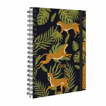 iscool Agenda Planner Semanal 2026 Plus Capa Dura Tropical Onças Preto - Preto - Visão 1