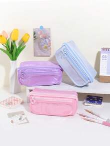 1 New Creative Large Capacity Learning Pencil Case With Multifunctional Desktop Organization And Storage Stationery Box For Boys And Girls To Study And Work, Portable Pencil Case For Learning, Gift Giving,Pencil Pouch,School Bag, School Supplies,Back To School - Multicolor - View 7