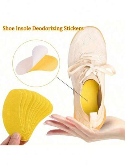 12/24/36 piezas Desodorante para zapatos con aroma a limón, plantillas antibacterianas de secado rápido para controlar la humedad y prevenir los olores de los pies