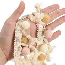 1 Pieza Pompón colorido con borla, pompón de estilo bohemio de poliéster con borla, accesorio de costura y decoración apto para decoración del hogar, sofá, sombrero, ropa