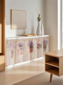 1 pieza Cortina divisoria impresa en lino minimalista y fresca - cactus - Ver 6