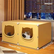 Cat Bed Enclosed Cat House Litter Cat Nest House Washable For Kittens, Suitable For All Seasons