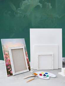 3, 4, 5 Multi-Size Canvas Frames, Wooden Frames With Pure Cotton Canvas, Solid Wood Frames, Stable And Durable, Exquisite Craftsmanship, Acrylic Painting, Watercolor And Tempera Art Colors Are Bright And Long-Lasting, Art Canvas Board, Solid Wood Frame, Stable And Durable - Professional, Beginner Art Supplies | Blank Canvas Board | Smooth Texture, Canvas Frame With Canvas - Special Linen Canvas Frame - Blank Inner Frame - Texture Painting Acrylic Canvas Board - Canvas Frame - Canvas Solid Wood Strip Painting Material - Blank Hand-Painted Acrylic Canvas For Beginners To Practice - Framed Canvas Frame - Canvas Linen - Pure Canvas Board - Acrylic Paint White Cloth Frame - Painting Tool With Cloth Board - Desktop Small Easel - Art Supplies - Sketch - Mini Easel Drawing Board Set - White - View 11