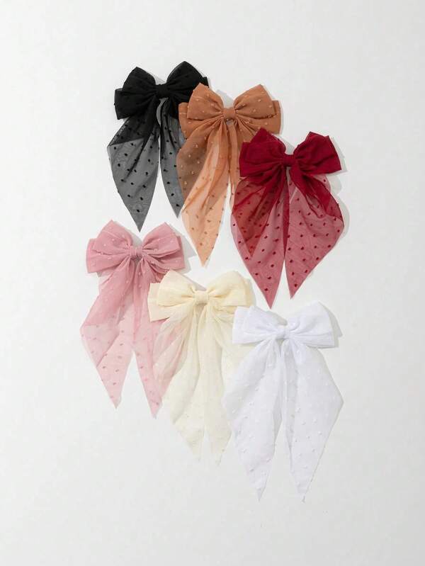 3 peças de fita de malha com laço pequeno, serpentinas, grampo de cabelo, flor fofa, grampo de cabelo para o Dia dos Namorados, garras, presilhas de cabelo, grampos para cabelo, prendedores de cabelo