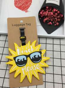 1pc Outdoor Travel Luggage Tag Accessory, PVC Soft Rubber Material, Beach Series, Luggage Tag, Plane Boarding Pass Bag, Bus Card Holder, Back To School Supplies Travel Essentials Travel Accessories Vacation Summer Holiday Women Mini Travel Products