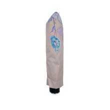 Paraguas bolsillo disponible en 4 colores llamativos con estampado flores compacto automático protección lluvia sol ligero portátil resistente accesorios diarios - Rosa vieja - Ver 2