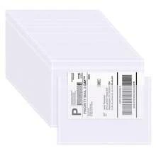 100PCS Shipping Label Sleeves, 7.5" X 5.5" Packing Slip Pouches, Packing List Envelopes/Shipping Label Envelopes For Mailing, Packing List, Packaging, Protective Documents - White - View 1