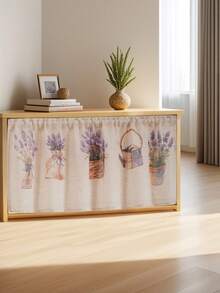 1 pieza Cortina divisoria impresa en lino minimalista y fresca - cactus - Ver 7