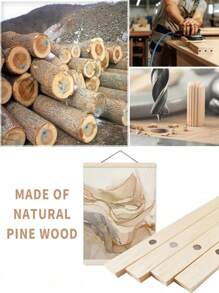 SURELIFE 1pc Magnetic Wood Hanger Frame Poster Canvas Frames Teak Pine For Photos Pictures Prints Maps Scrolls And Canvas Artwork Wall Art Decor Decoration Gifts Birthday Graduation