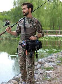 Multi-Function Lure Bag: 3-Way Carry (Shoulder/Crossbody/Waist). Specialized Storage For Fishing Rods & Tackle. Large Capacity. Essential Outdoor Gear For Anglers.