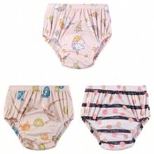 5 PIEZAS Pantalones de pañal para bebé suaves y cómodos, pantalones de entrenamiento para niños pequeños, pañales lavables y reutilizables, pantalones de pañal para recién nacidos, pantalones de entrenamiento para ir al baño del bebé, perfectos para baby shower y el mejor regalo para bebé - Estampado digital - Multicolor - Ver 57