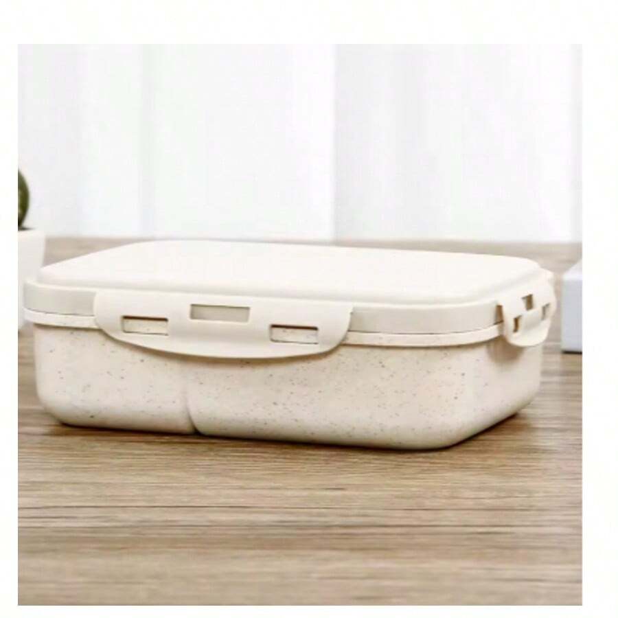 Lunch Box Per Microonde Da 1000 Ml Per La Scuola Dei Bambini Paglia Di Grano Bento Box Cucina Contenitore Per Alimenti In Plastica Lunch Box - 白色 - 查看 1
