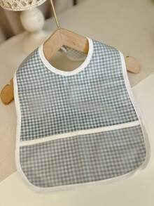 1 件蓝色格子豹纹印花围兜，适合 1-3 岁幼儿，大号防水口水围巾，适合日常使用、外出、用餐 - 彩色 - 查看 17