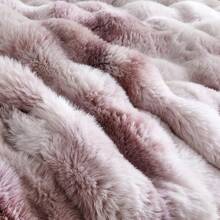 Comforter Set 3 Piece, Plush Fluffy Bedding, Geometric Pattern, Lightweight Bedspread Blanket All Season, Faux Comforter - Tie Dye-pink Purple - View 6