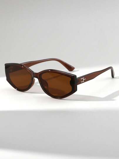 1 par de gafas de mujer con montura de ojo de gato vintage, versátiles para el estilo callejero, vestimenta diaria, playa, fiesta y a prueba de viento