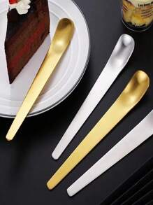 2/4/6/8/10/12pcs Coffee Spoons, Stainless Steel Flat Spoon For Dessert, Small Coffee Scoop, Coffee Stirring Spoon, Bar Spoon, Kitchen Flatware, For Home Restaurant Coffee Shop Party, Flatware