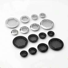 10pcs Round Cabinet Air Duct Vent Dia.19mm-53mm Steel Louver Mesh Hole Plug Decoration Cover Wardrobe Grille Ventilation Systems