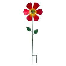 Flower Windmill Ground Stake Decor Vivid Metal Flower Stakes Petals Swaying For Garden Landscapes Wedding Party Decor