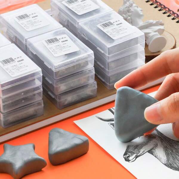 1 pezzo/2 pezzi Gomme da cancellare in gomma d'arte trasformabili e allungabili, gomme da modellare morbide adatte per disegno a matita, sfumatura e trattamenti dettagliati, forniture scolastiche, ritorno a scuola