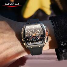 SKMEI Business Men'S Watch Exquisite Hollow Strap Ladies Quartz Watch Automatic Date Women'S Watch Men'S And Women'S Watch Sports Watch Men'S Gift Women'S Gift - 黑色 - 查看 3
