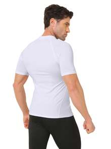 HOPLYNN 5 Pack Men's Compression Shirt Short Sleeve Athletic Baselayer Sports T Shirts Workout Tops For Men - 彩色 - 查看 2