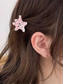 发夹 8 件彩色海洋小动物夹女士夏季海洋配饰贝壳刘海海豚侧夹章鱼螃蟹发夹海星发饰套装礼物发饰优雅爪夹，学校用品，大学