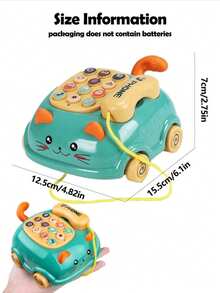 婴儿电话玩具、婴儿音乐玩具、婴儿音乐汽车玩具、幼儿玩具（男孩女孩通用）、儿童过家家电话、儿童益智玩具、带灯光的可爱猫脸玩具、儿童礼物、儿童玩具电话、幼儿音乐、幼儿园学习 - 彩色 - 查看 12