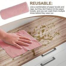 XFHSZ 30-Piece Super Absorbent & Rust-Resistant Microfiber Cleaning Cloth Set, Multi-Purpose Kitchen Heavy Grease Removal Cloths, Powerful Stain Removal Without Residue, Washable & Reusable, Lint-Free & Fuzz-Free, Non-Scratching On Kitchenware Surfaces, Wet & Dry Dual-Use Cleaning Roll Towels, Suitable For Living Room, Bathroom, Glass & Furniture Cleaning, Time-Saving & Labor-Saving Holiday Cleaning Essential, Cost-Effective Must-Have Household Cleaning Kit, Top Choice For Christmas Deep Cleaning Stock-Up - Xám - Xem 8