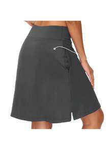 Women's 20" Knee Length Skorts Skirts Athletic Tennis Golf Running Skirts For Women Long Skorts Skirts For Women With Pockets Tennis Skirt Skort - Xám - Xem 3