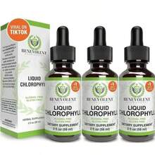 Liquid Chlorophyll Drops (4 Month Supply) Healthcare Supplement - Natural Deodorant And Detox - Gut Support Healthcare Liver - 3 PCS - View 1